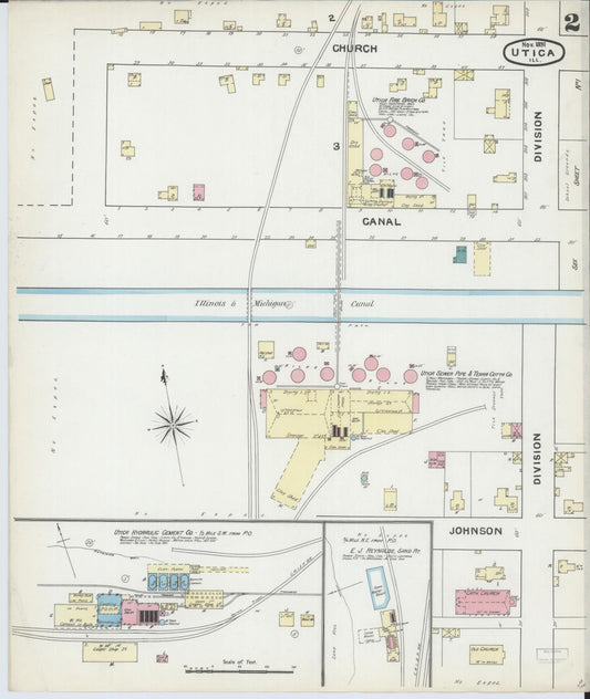 Sanborn Fire Insurance Map from Utica, La Salle County, Illinois (1891), Sheet #0002 - Historic Sanborn Fire Insurance Map Print, vintage old map wall art, antique decor, genealogy gift, Illinois Illinois map