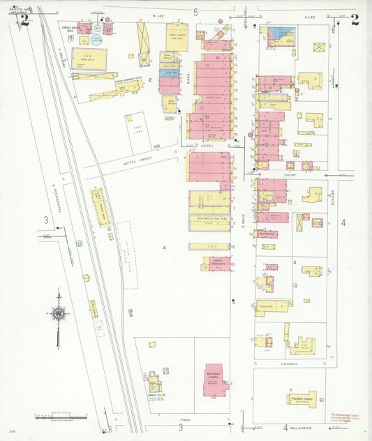 Sanborn Fire Insurance Map from Sardis, Panola County, Mississippi (1940), Sheet #0002 - Historic Sanborn Fire Insurance Map Print, vintage old map wall art, antique decor, genealogy gift, Mississippi Mississippi map