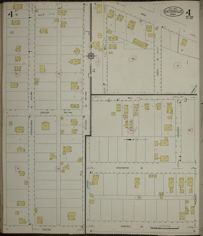 Sanborn Fire Insurance Map from Eatonville, Pierce County, Washington (1933), Sheet #0004 - Complete Map Set gallery image, historic Sanborn map, vintage wall art, Washington Washington