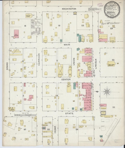 Sanborn Fire Insurance Map from Saybrook, McLean County, Illinois (1893), Sheet #0001 - Historic Sanborn Fire Insurance Map Print, vintage old map wall art, antique decor, genealogy gift, Illinois Illinois map