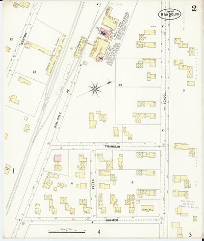 Sanborn Fire Insurance Map from Randolph, Orange County, Vermont (1897), Sheet #0002 - Complete Map Set gallery image, historic Sanborn map, vintage wall art, Vermont Vermont