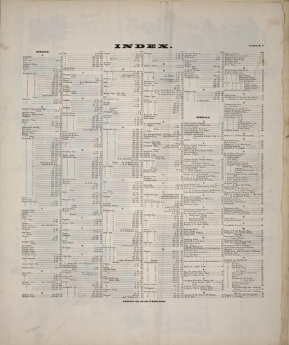 Sanborn Fire Insurance Map from Yonkers, Westchester County, New York (1898), Sheet #0001 - Historic Sanborn Fire Insurance Map Print, vintage old map wall art, antique decor, genealogy gift, New York New York map