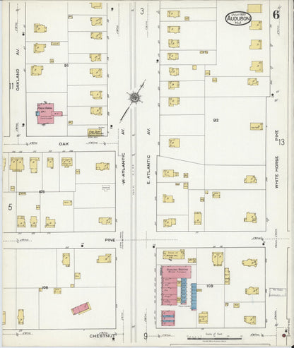 Sanborn Fire Insurance Map from Audubon, Camden County, New Jersey (1920), Sheet #0006 - Complete Map Set gallery image, historic Sanborn map, vintage wall art, New Jersey New Jersey