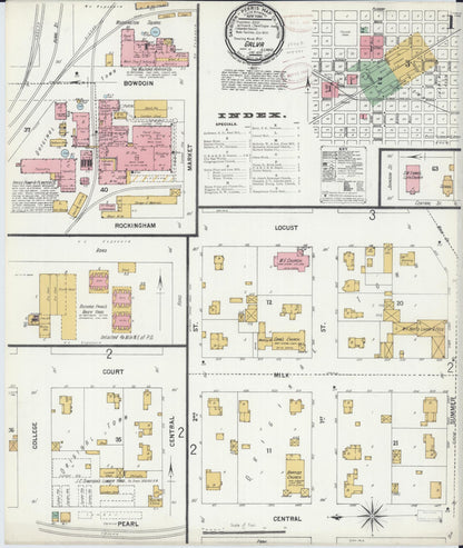 Sanborn Fire Insurance Map from Galva, Henry County, Illinois (1899), Sheet #0001 - Historic Sanborn Fire Insurance Map Print, vintage old map wall art, antique decor, genealogy gift, Illinois Illinois map