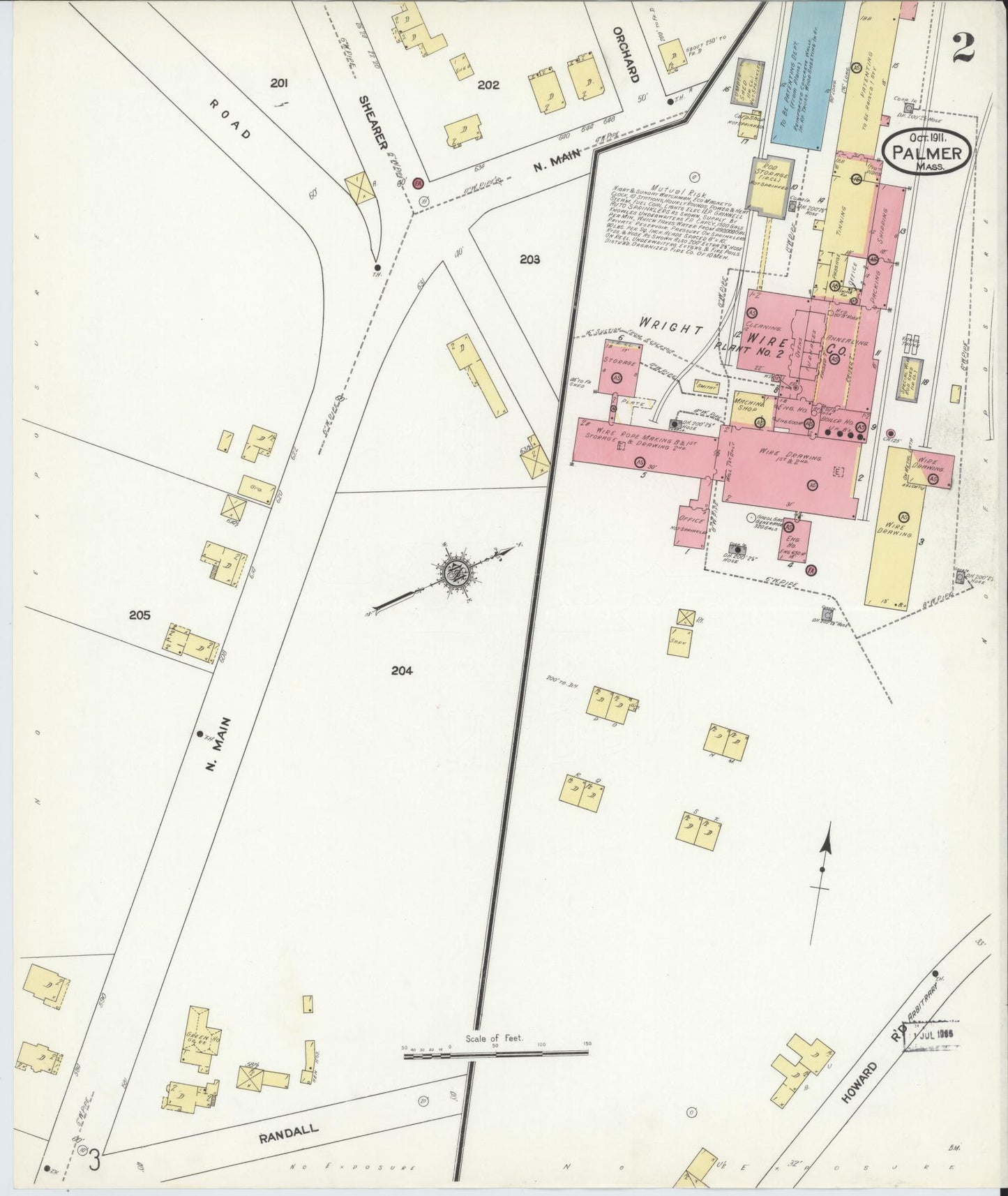 Sanborn Fire Insurance Map from Palmer, Hampden County, Massachusetts (1911), Sheet #0002 - Complete Map Set gallery image, historic Sanborn map, vintage wall art, Massachusetts Massachusetts