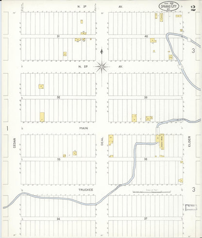 Sanborn Fire Insurance Map from Sparks, Washoe County, Nevada (1904), Sheet #0002 - Complete Map Set gallery image, historic Sanborn map, vintage wall art, Nevada Nevada