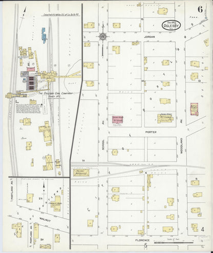 Sanborn Fire Insurance Map from Oglesby, La Salle County, Illinois (1911), Sheet #0006 - Complete Map Set gallery image, historic Sanborn map, vintage wall art, Illinois Illinois
