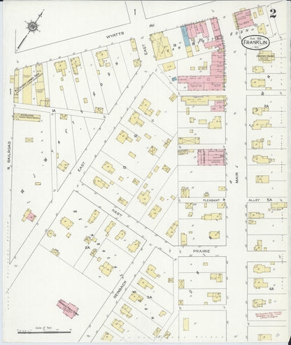 Sanborn Fire Insurance Map from Franklin, Morgan County, Illinois (1914), Sheet #0002 - Complete Map Set gallery image, historic Sanborn map, vintage wall art, Illinois Illinois