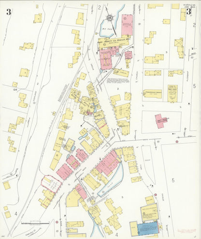 Sanborn Fire Insurance Map from Dexter, Penobscot County, Maine (1935), Sheet #0003 - Complete Map Set gallery image, historic Sanborn map, vintage wall art, Maine Maine