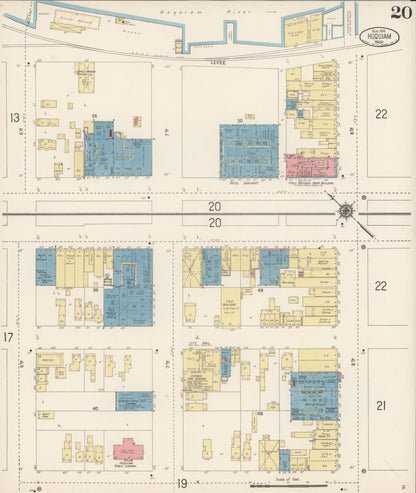 Sanborn Fire Insurance Map from Hoquiam, Grays Harbor County, Washington (1916), Sheet #0020 - Complete Map Set gallery image, historic Sanborn map, vintage wall art, Washington Washington