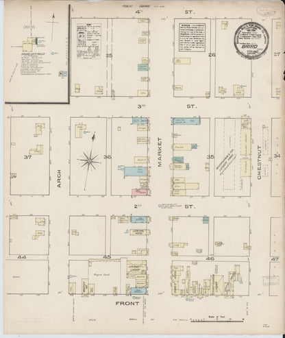 Sanborn Fire Insurance Map from Baird, Callahan County, Texas (1885), Sheet #0001 - Historic Sanborn Fire Insurance Map Print, vintage old map wall art, antique decor, genealogy gift, Texas Texas map