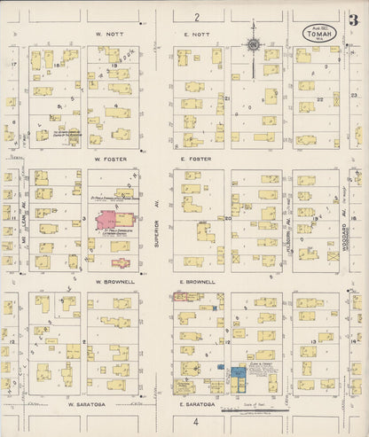 Sanborn Fire Insurance Map from Tomah, Monroe County, Wisconsin (1922), Sheet #0003 - Complete Map Set gallery image, historic Sanborn map, vintage wall art, Wisconsin Wisconsin