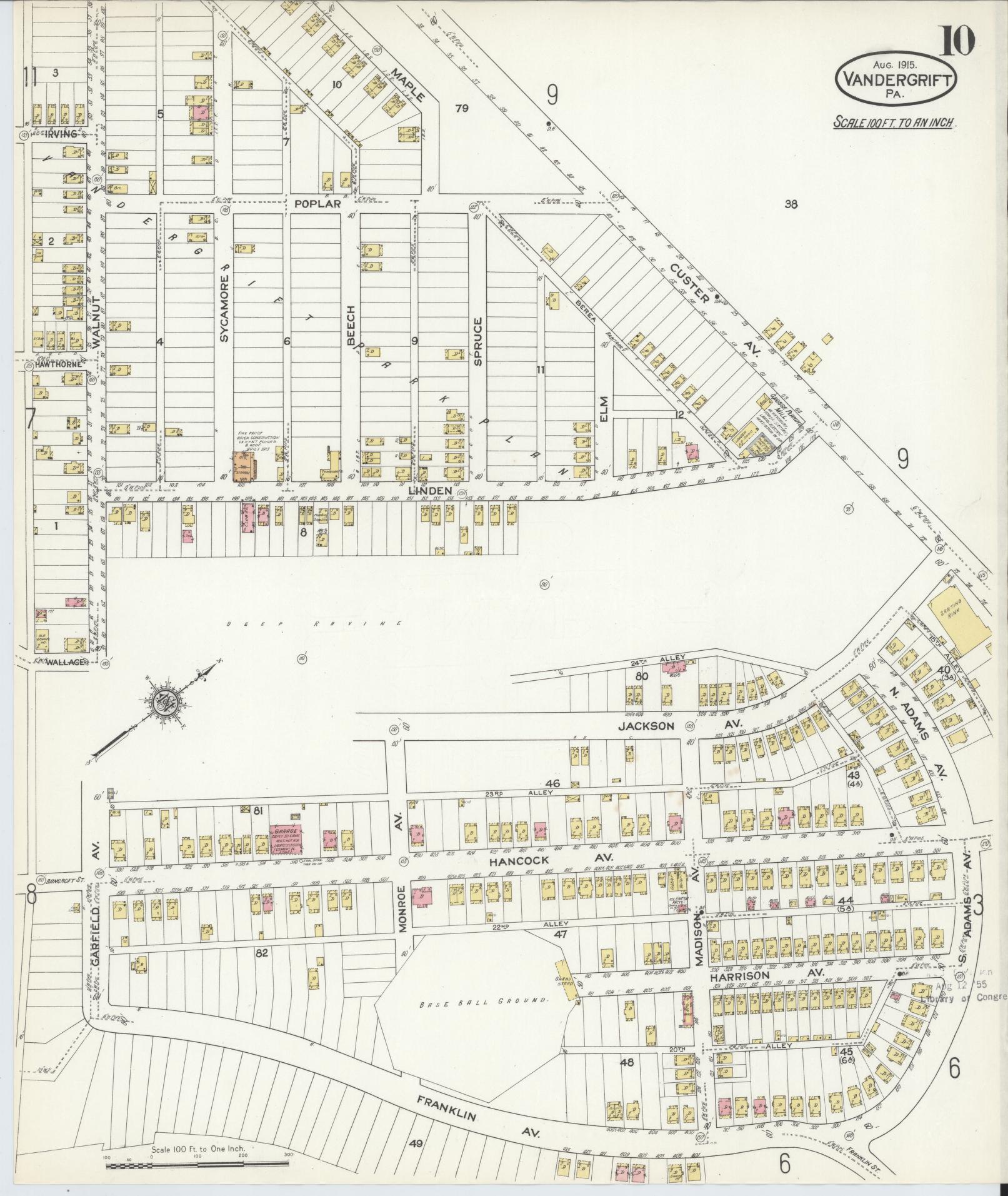 Sanborn Fire Insurance Map from Vandergrift, Westmoreland County, Pennsylvania (1915), Sheet #0010 - Complete Map Set gallery image, historic Sanborn map, vintage wall art, Pennsylvania Pennsylvania