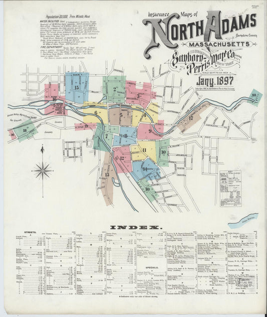 Sanborn Fire Insurance Map from North Adams, Berkshire County, Massachusetts. (1897) – Historic Sanborn Fire Insurance Map Print