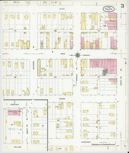 Sanborn Fire Insurance Map from Toluca, Marshall County, Illinois (1910), Sheet #0003 - Complete Map Set gallery image, historic Sanborn map, vintage wall art, Illinois Illinois