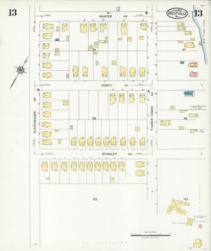 Sanborn Fire Insurance Map from Westville, Gloucester County, New Jersey (1926), Sheet #0013 - Complete Map Set gallery image, historic Sanborn map, vintage wall art, New Jersey New Jersey