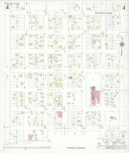 Sanborn Fire Insurance Map from Broken Bow, Custer County, Nebraska (1943), Sheet #0004 - Complete Map Set gallery image, historic Sanborn map, vintage wall art, Nebraska Nebraska