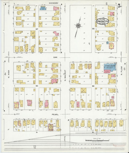 Sanborn Fire Insurance Map from Union City, Randolph County, Indiana (1920), Sheet #0005 - Complete Map Set gallery image, historic Sanborn map, vintage wall art, Indiana Indiana
