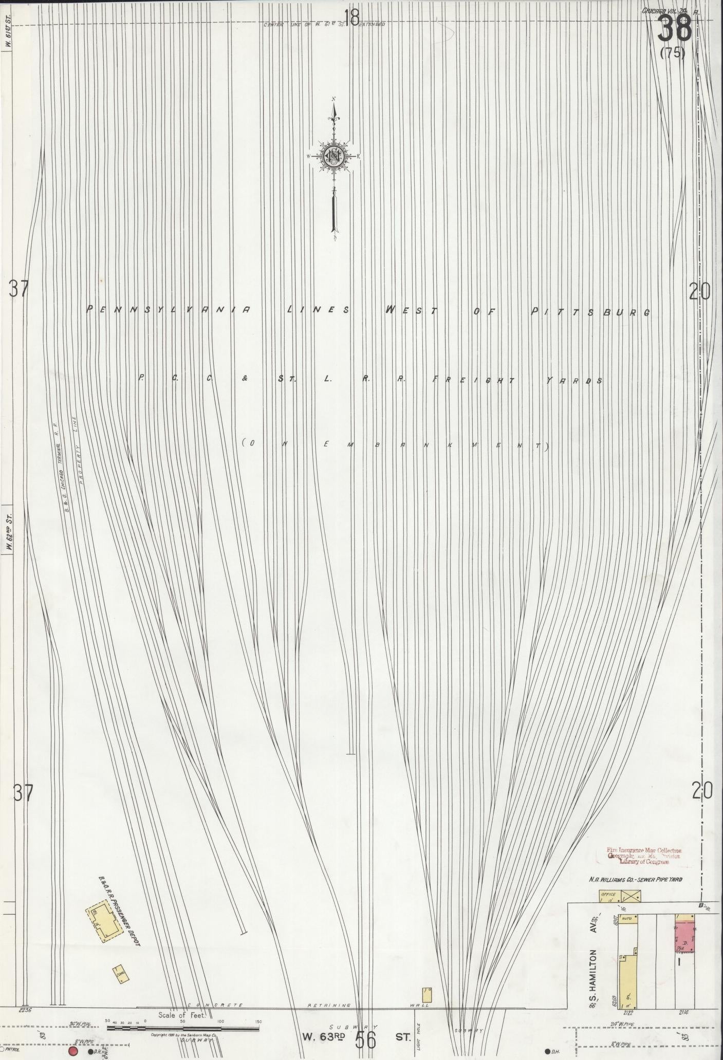 Sanborn Fire Insurance Map from Chicago, Cook County, Illinois. (1920), Sheet 38 – Historic Sanborn Fire Insurance Map Print
