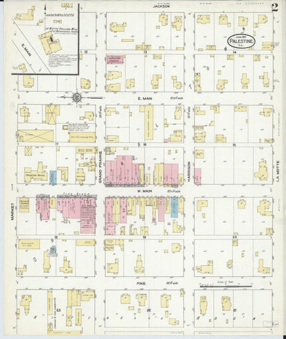 Sanborn Fire Insurance Map from Palestine, Crawford County, Illinois (1910), Sheet #0002 - Historic Sanborn Fire Insurance Map Print, vintage old map wall art, antique decor, genealogy gift, Illinois Illinois map