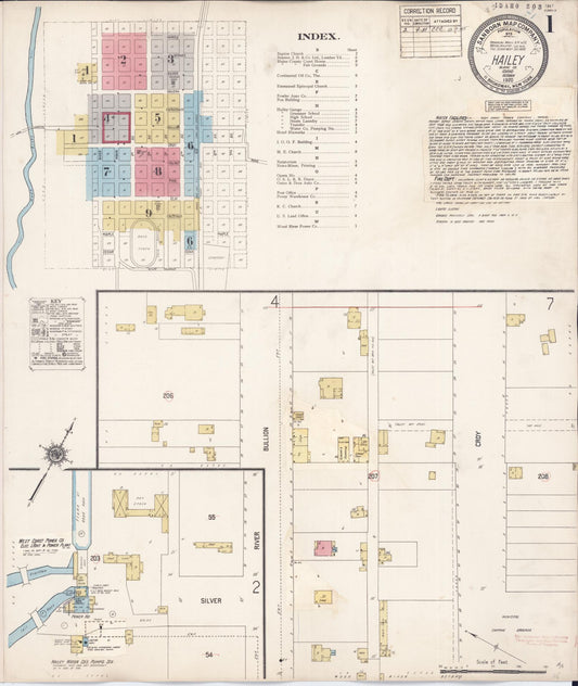 Sanborn Fire Insurance Map from Hailey, Blaine County, Idaho. (1931) – Historic Sanborn Fire Insurance Map Print