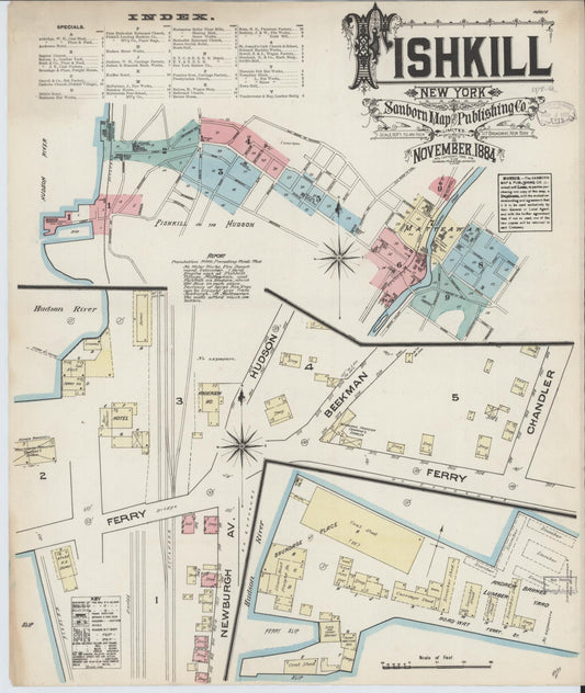 Sanborn Fire Insurance Map from Fishkill-on-the-hudson, Dutchess County, New York. (1884) – Historic Sanborn Fire Insurance Map Print