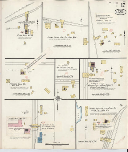 Sanborn Fire Insurance Map from Linton, Greene County, Indiana (1948), Sheet #0017 - Complete Map Set gallery image, historic Sanborn map, vintage wall art, Indiana Indiana