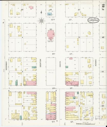 Sanborn Fire Insurance Map from Corning, Adams County, Iowa (1893), Sheet #0002 - Historic Sanborn Fire Insurance Map Print