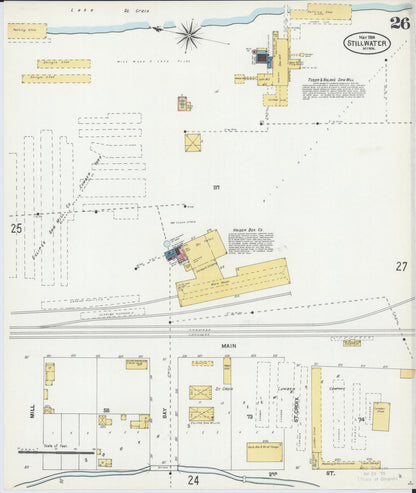 Sanborn Fire Insurance Map from Stillwater, Washington County, Minnesota (1904), Sheet #0026 - Complete Map Set gallery image, historic Sanborn map, vintage wall art, Minnesota Minnesota