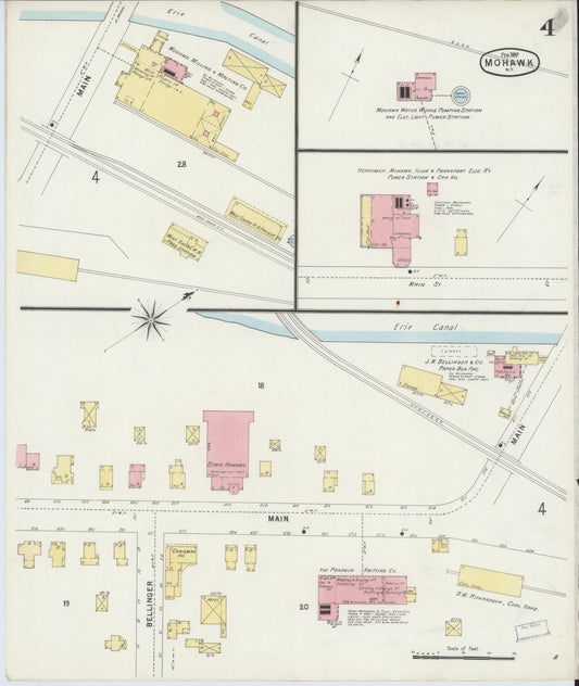Sanborn Fire Insurance Map from Mohawk, Herkimer County, New York (1897), Sheet #0004 - Historic Sanborn Fire Insurance Map Print, vintage old map wall art, antique decor, genealogy gift, New York New York map