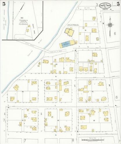 Sanborn Fire Insurance Map from Castle Rock, Cowlitz County, Washington (1928), Sheet #0005 - Complete Map Set gallery image, historic Sanborn map, vintage wall art, Washington Washington