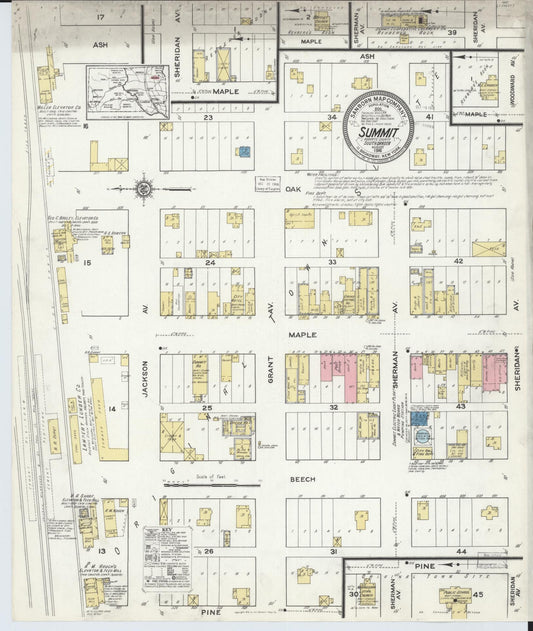 Sanborn Fire Insurance Map from Summit, Roberts County, South Dakota. (1916) – Historic Sanborn Fire Insurance Map Print