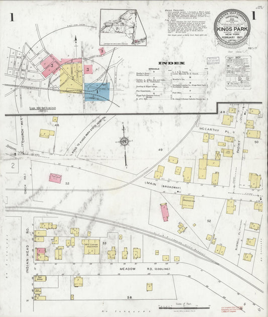 Sanborn Fire Insurance Map from Kings Park, Suffolk County, New York. (1927) – Historic Sanborn Fire Insurance Map Print
