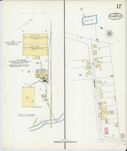 Sanborn Fire Insurance Map from Frankfort, Franklin County, Kentucky (1896), Sheet #0017 - Complete Map Set gallery image, historic Sanborn map, vintage wall art, Kentucky Kentucky