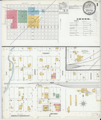 Sanborn Fire Insurance Map from Ashland, Cass County, Illinois (1900), Sheet #0001 - Complete Map Set gallery image, historic Sanborn map, vintage wall art, Illinois Illinois