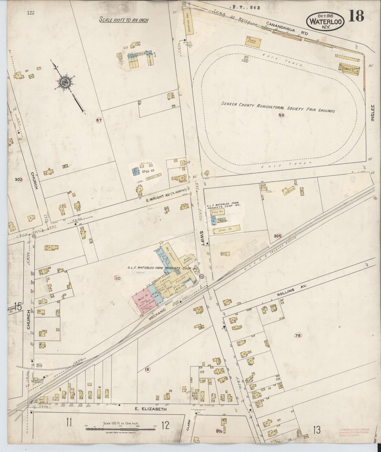 Sanborn Fire Insurance Map from Waterloo, Seneca County, New York (1948), Sheet #0018 - Complete Map Set gallery image, historic Sanborn map, vintage wall art, New York New York