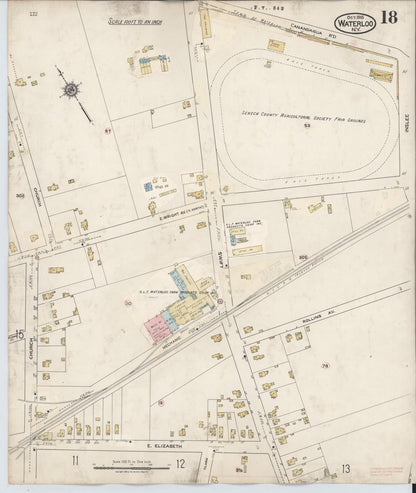 Sanborn Fire Insurance Map from Waterloo, Seneca County, New York (1948), Sheet #0018 - Complete Map Set gallery image, historic Sanborn map, vintage wall art, New York New York