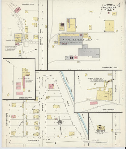 Sanborn Fire Insurance Map from Belington, Barbour County, West Virginia (1913), Sheet #0004 - Complete Map Set gallery image, historic Sanborn map, vintage wall art, West Virginia West Virginia