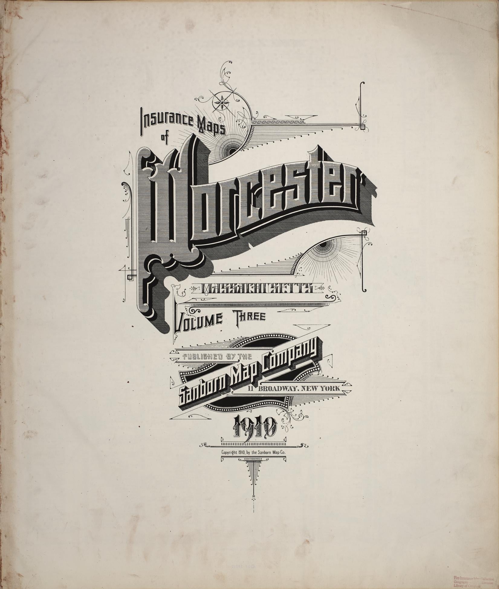 Sanborn Fire Insurance Map from Worcester, Worcester County, Massachusetts (1910), Sheet #0001 - Complete Map Set gallery image, historic Sanborn map, vintage wall art, Massachusetts Massachusetts