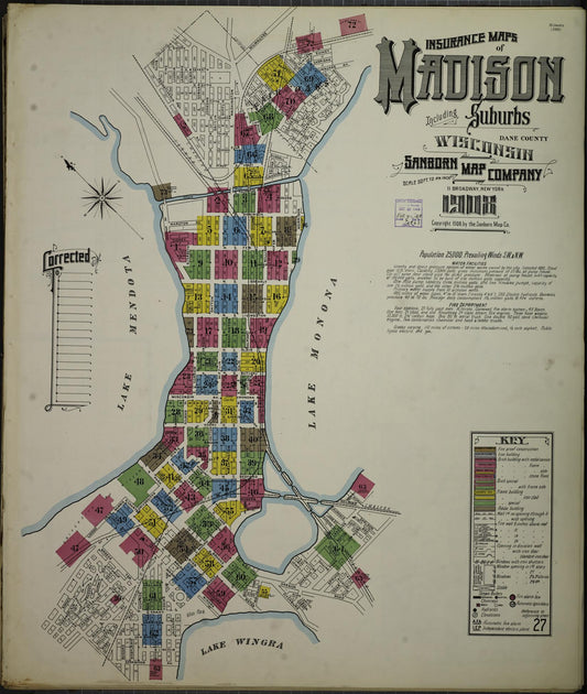 Madison, Dane County, Wisconsin (1908) – Sanborn Fire Insurance Map – Map View