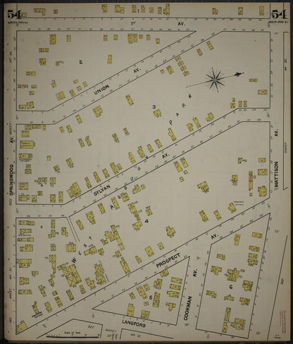 Sanborn Fire Insurance Map from New Jersey Coast, New Jersey Coast, New Jersey (1890), Sheet #0054 - Complete Map Set gallery image, historic Sanborn map, vintage wall art, New Jersey Coast New Jersey