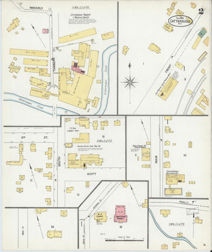 Sanborn Fire Insurance Map from Cattaraugus, Cattaraugus County, New York (1902), Sheet #0002 - Complete Map Set gallery image, historic Sanborn map, vintage wall art, New York New York
