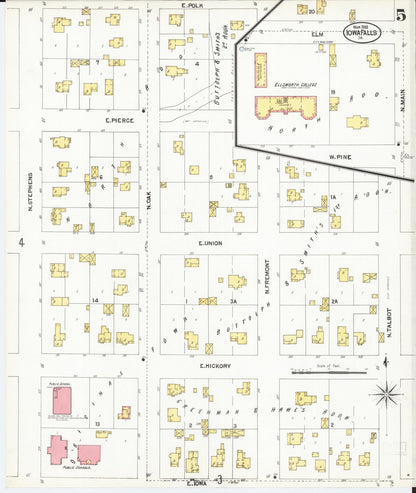 Sanborn Fire Insurance Map from Iowa Falls, Hardin County, Iowa (1902), Sheet #0005 - Historic Sanborn Fire Insurance Map Print