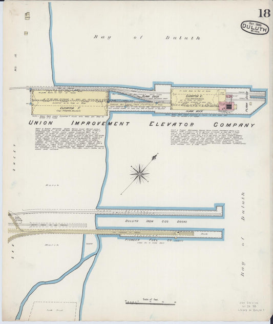 Sanborn Fire Insurance Map from Duluth, Saint Louis County, Minnesota (1885), Sheet #0018 - Historic Sanborn Fire Insurance Map Print, vintage old map wall art, antique decor, genealogy gift, Minnesota Minnesota map