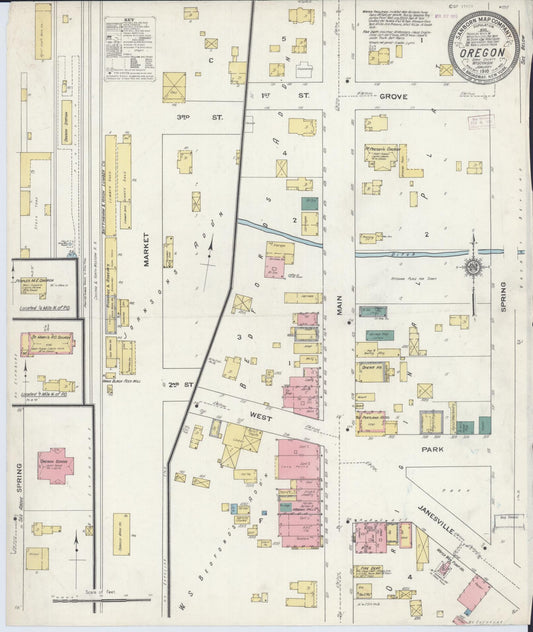 Sanborn Fire Insurance Map from Oregon, Dane County, Wisconsin. (1910) – Historic Sanborn Fire Insurance Map Print