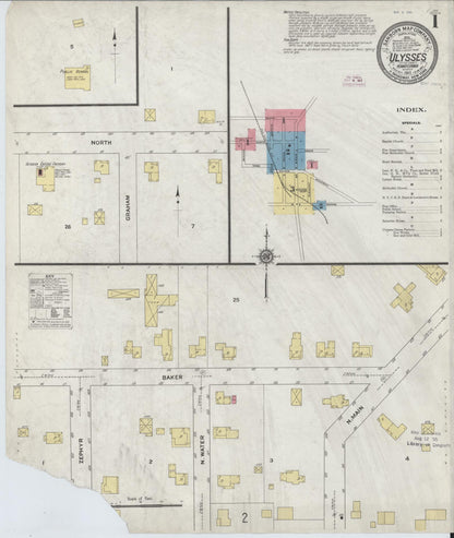 Sanborn Fire Insurance Map from Ulysses, Potter County, Pennsylvania (1911), Sheet #0001 - Complete Map Set gallery image, historic Sanborn map, vintage wall art, Pennsylvania Pennsylvania