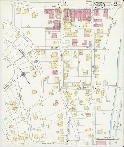 Sanborn Fire Insurance Map from Spencer, Roane County, West Virginia (1910), Sheet #0002 - Complete Map Set gallery image, historic Sanborn map, vintage wall art, West Virginia West Virginia