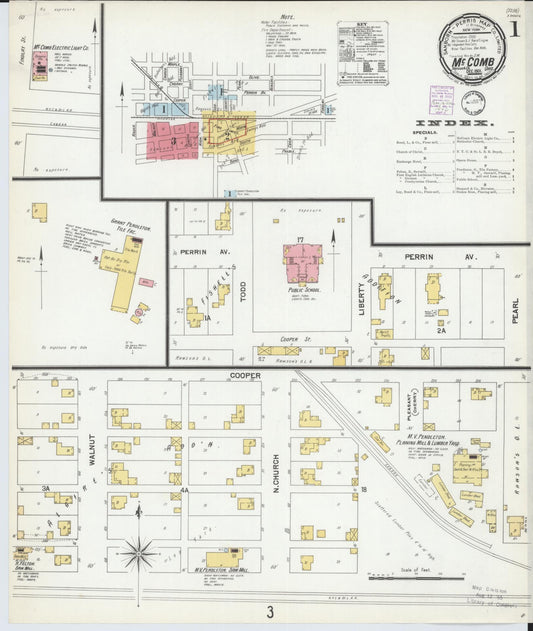 Sanborn Fire Insurance Map from McComb, Hancock County, Ohio (1901), Sheet #0001 - Complete Map Set gallery image, historic Sanborn map, vintage wall art, Ohio Ohio