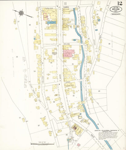 Sanborn Fire Insurance Map from Kellogg, Shoshone County, Idaho (1918), Sheet #0012 - Complete Map Set gallery image, historic Sanborn map, vintage wall art, Idaho Idaho