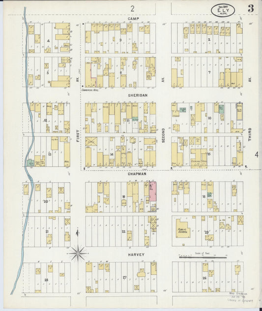 Sanborn Fire Insurance Map from Ely, Saint Louis County, Minnesota (1897), Sheet #0003 - Historic Sanborn Fire Insurance Map Print, vintage old map wall art, antique decor, genealogy gift, Minnesota Minnesota map